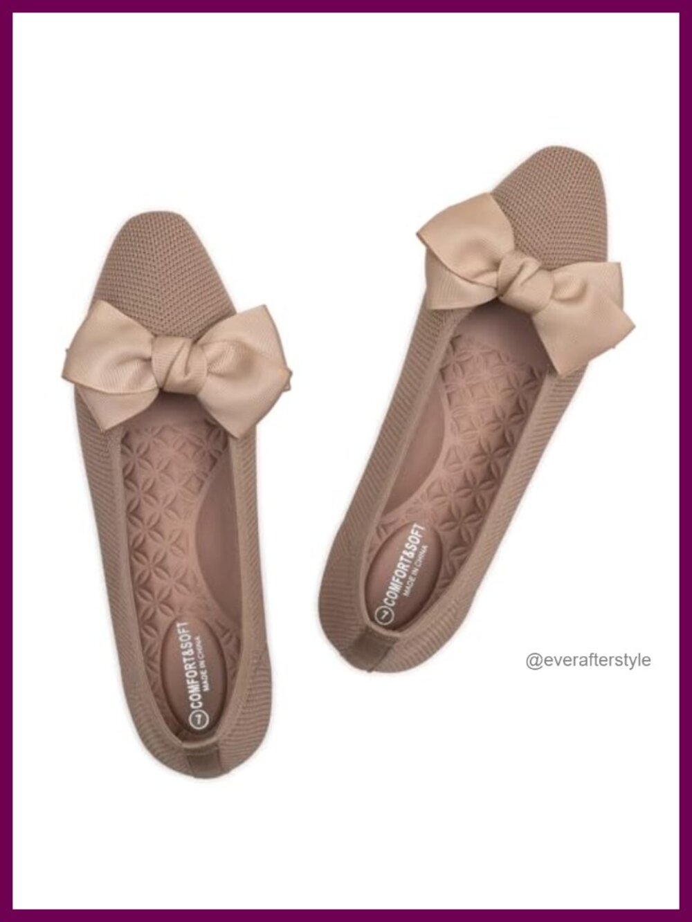 Knitted Square Toe Slip-On Flats Memory Foam Comfort Work Shoes